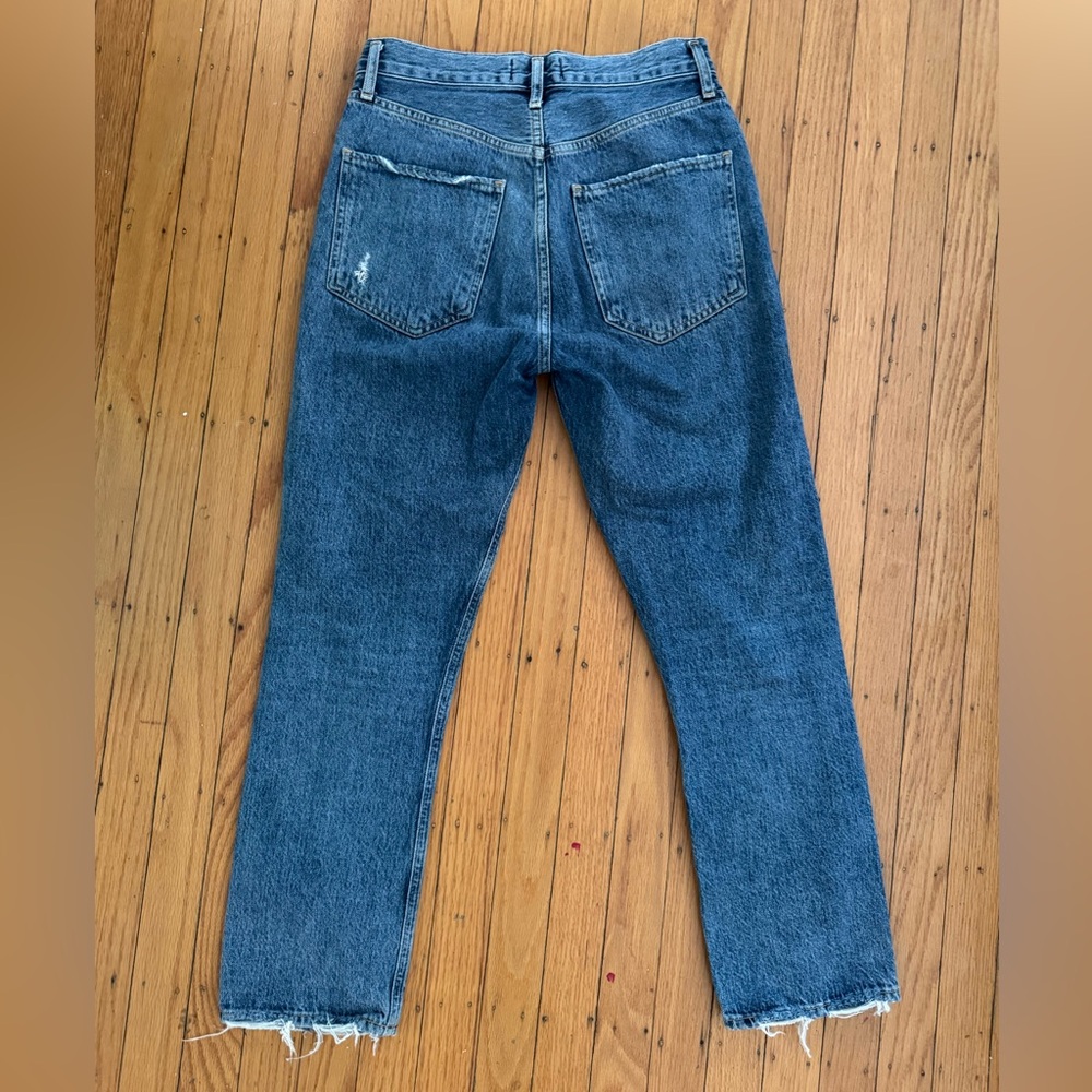 Agolde Riley High Rise Straight Jeans Medium Wash Size 25 - Picture 6 of 6